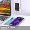 65W USB c Charger,Slim USB Wall Charger,Fast Compact Foldable Charger with GaN PD3.0&PPS,for MacBook Pro/Air iPad Pro,iPhone 16/Pro,Galaxy S23/Note 20,Pixel and More (Black-Dual C)