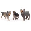 RESTCLOUD 8Pcs Wolf Cub Toy Figure Set Baby Wolves Animals Figurines