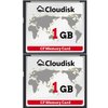 Cloudisk 2-Pack Compact Flash Card 1GB CF 2.0 Card Performance for DSLR Camera, Vintage Digital Camera and Industry Equipment (1GB CompactFlash)