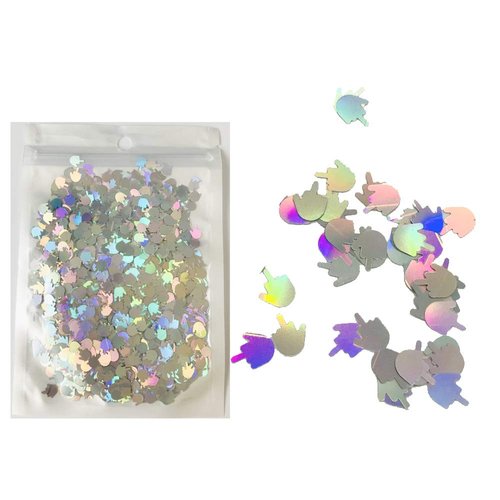10 Grams/Pack - Sliver Middle Finger Gestures Glitter - Festival Rave Beauty Makeup Face Body Nail Art Decoration LB100