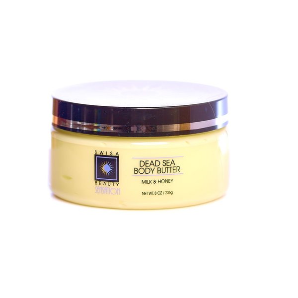 Swisa Beauty Dead Sea Body Butter Milk and Honey - Thick and Creamy Skin Softener Leaves The Skin Silky Smooth and Refreshed.