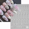5D Ribbon Bow Nail Stickers Laser Pink Bowknot Nail Art Stickers for Nail Designs Bronzing Gold Silver Bow Nail Decals Cute Bow Stickers for Nails Sweet Nail Bows Self-adhsive Sticker Nails for Women