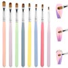 8 Pcs Gel Nail Brushes Builder Gel Brush Poly Extension Gel Brush Acrylic Nail Sculpting Brush Nail Painting Brush Pen For Home And Salon Use Diy Manicure Structure Gel Brush