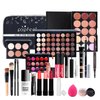 SupeL All in One Makeup Kit For Beginners Full Kit, Full Makeup Kit For Teen Girls, Makeup Gift Set, Include Eyeshadows, Concealer, Cosmetic brush, Lip Gloss, Lipstick, Powder puff, Mascara -005