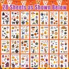 Partywind 245 Styles Glitter Halloween Tattoos for Kids Treats, Halloween Birthday Party Decorations Supplies Favors for Boys Girls, Tattoo Stickers for Trick or Treat Party (28 Sheets)