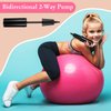 Exercise Ball Hand Pump Fitness Yoga Ball Air Pump Ball Inflator Pump with 2 Pieces Exercise Ball Plug Removers and 10 Pieces Exercise Ball Air Plugs Pin Air Stoppers Adapter Kit for Balls (Black)