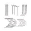 82 Pcs Wig Making Needles Wig T Pins C Curved Needles I Type J Type Hair Weave Needles Knitting Needles with Yarn Thread Scissors Kit for Sewing Wig Making Hair Extensions Modelling Crafts