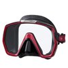 TUSA M-1001 Freedom HD Scuba Diving Mask, Black/Metallic Dark Red