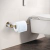 BATHSIR Crystal Toilet Paper Holder, Gold Toilet Roll Holder Modern Bathroom Accessories Zinc Alloy Tissue Hanger Wall Mounted