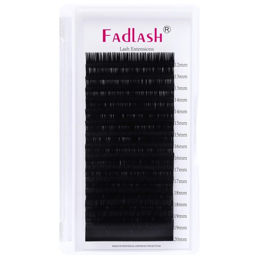 Eyelash Extension 0.15 D Curl 16 Rows Mix-12-20mm Classic Lash Extensions Optinal Thickness 0.10/0.15/0.20/0.25 C/D Curl Mix 8-16mm|12-20mm Silk Lashes Extension (0.15-D, 12-20mm)