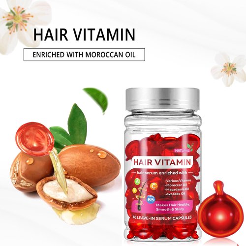 Axnzp 2 Boxs Hair Vitamin Serum, Hair Treatment Serum Oil Capsule for Repair Frizzy & Dry Hair.
