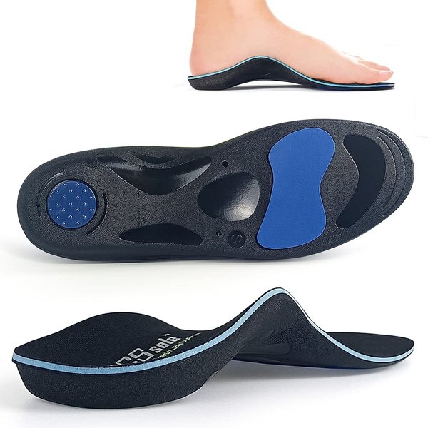PCSsole Orthotic High Arch Support Insoles, Comfort Gel Work Boot Insert for Flat Feet, Plantar Fasciitis, Feet Pain, Heel Spur Pain,Metatarsalgia,Over Pronation for Men and Women（28cm）