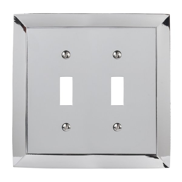 Amerelle 61TTCH Studio Double Toggle Cast Metal Wallplate in Polished Chrome
