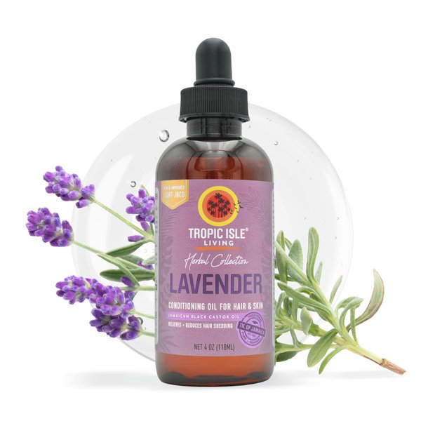 Herbal Collection Jamaican Black Castor Oil (Lavender) 4oz | Calming & Nourishing Oil for Hair, Skin & Scalp | Promotes Hair Growth, Hydrates & Soothes Irritation | Paraben-Free & Cruelty-Free