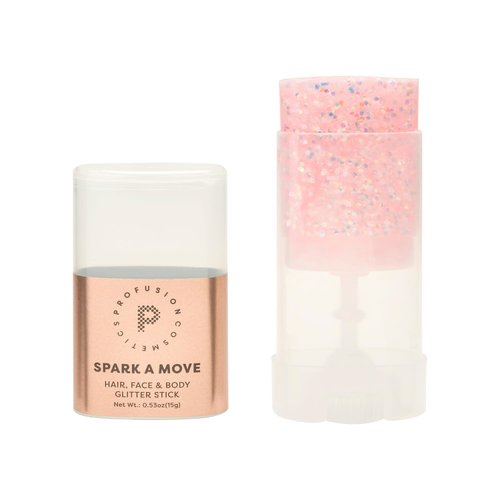 Profusion Cosmetics Spark A Move Hair, Face, and Body Glitter Stick, Get Glam Instantly and Shine Bright All Day with Multi-Dimensional Glitter Stick, Unleash Your Inner Sparkle (Shimmy)