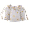 G2PLUS Small Drawstring Gift Bags,20PCS Cotton Burlap Drawstring Pouches Halloween Candy Bags Yellow Daisy Treat Bags Wedding Party Favor Jewelry Pouches for Gift,Holiday,Home Supplies(3.5'' x 4.7'')
