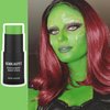 CCBeauty Light Green Face Body Paint Stick, Lime Green Eye Black for Sports, St. Patrick's Day Foundation, Goblin Hulk Shrek Hunting Camo Witch Makeup for Halloween Cosplay Costume Parties