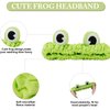 SuPoo Green Frog Face Wash Headband Funny Skincare Spa Head Bands Cute Puffy Makeup Headbands for Women Stretchy Frog Eyes Hair Wrap Hair Band for Washing Face Shower Hair Accessories
