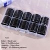 LPOODDNU Lace Nail Foil Transfer Stickers Black Lace Nail Foils Decals Nail Art Supplies 10 Rolls Nail Adhesive Acrylic Nails Decorations DIY Nail Art Foil Designs for Women Manicure Tips Accessories