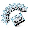 Laflare Laflare® 3D MINK ANGEL Eyelashes,10 Single Packs Luxury Synthetic False Eyelashes,16mm Dramatic Look Maximum Volume. Flare shape, Reusable Faux Lashes (AM08X10P, 10, Count)