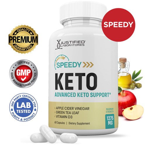 Justified Laboratories (5 Pack) Speedy Keto ACV Pills 1275MG Formulated with Apple Cider Vinegar Keto Support Blend Alternative to Gummies 300 Capsules