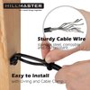 HILLMASTER Durable Anti-Sag Gate Kits for Wooden Fence, Gate Support Cable Kit in Zinc, Anti-Sagging Fence Gate Kit Steel, Wood Door Repair Kit for Outdoor, Black