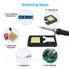 ANBES Soldering Iron Kit, 90W 110V Fast Heat up LCD Digital Soldering Gun kit with Ceramic Heater, 10 in 1 Adjustable Temperature Soldering Kit with Tips, Flux Paste, Stand, Solder Tube, Sponge