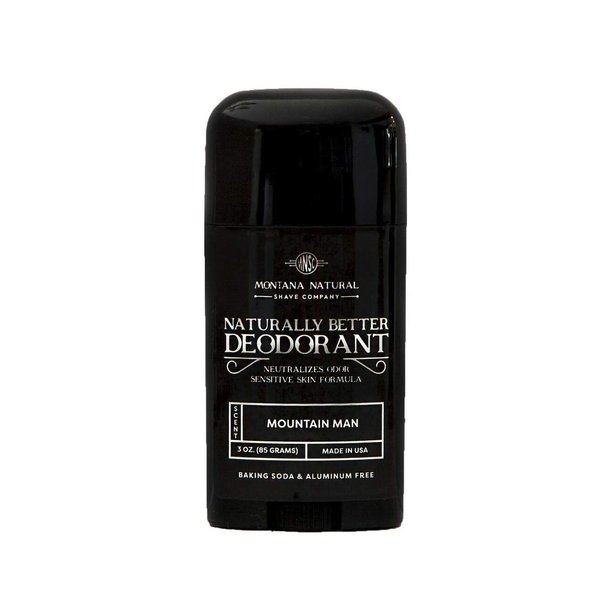 MNSC Mountain Man Deodorant - Magnesium & Activated Charcoal, Sensitive Skin Formula - Aluminum-Free, Baking Soda-Free, All-Natural, Plant-Derived - Made in USA