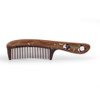 TAN MUJIANG Wood Hair Comb Natural Wood Panda Eats Bamboo 1pc
