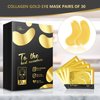 W WATLUSY FOR EYE 24K Gold Eye Mask, 30 Pairs, Natural Anti-aging Eye Pads for Puffy Eyes, Dark Circles, and Eye Bags with Amino Acid & Collagen, with Revitalize and Hydrate Your Skin