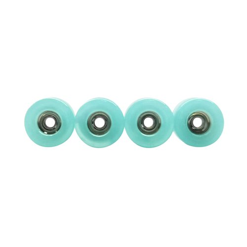 SAIKOOWA 4pcs Apex 68D Urethane Fingerboard Wheels,7.5mm Diameter -ABEC-9 Ultra Spin Chrome Steel Bearings with 1pcs Fingerboard Tool (Transparent Blue)