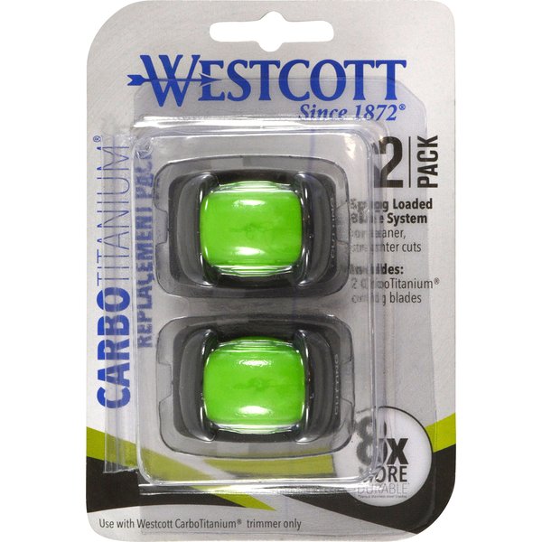 Westcott 16854 Paper Cutter Blade Replacement Set for CarboTitanium Bonded Trimmer, 2 Pack