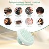 BEAUTLOHAS. Scalp Massager Shampoo Brush, Scalp Scrubber with Soft Silicone Bristles, Scrubber Scalp Exfoliator for Dandruff Removal，Hair Grouth,Wet Dry Hair Massager Brush for All Hair (Mint Green)