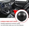 RYANSTAR Carbon Fiber Shift Knob Gear Shifter Knobs with 3 Adapters Round Ball Stick Shifter Level Black