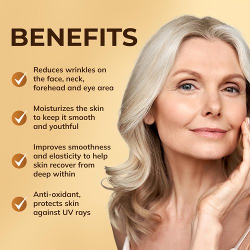 ABERA Gold Anti-Wrinkle Ampoule, Anti-Aging Serum For All Skin Type with Peach Extract and Hyaluronic Acid, Skin Firming & Firming Serum, Hydrating Serum (1 Ampoule)