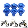 AnXin 6PCS Front Fork Guard Bolt Screws for TC50 TC65 TC85 TC125 TC250 TE125-300 TE250i TE300i TX125 TX300 FC250-450 FE250-501 FX350 FX450 FS450 701 Enduro Motorcycle - Blue