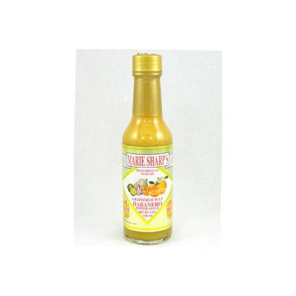 Marie Sharp's Grapefruit Pulp Habanero Hot Sauce (Pack of 6)