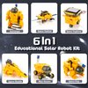 Solar Robot Toys 6 in 1 STEM Projects for Kids Ages 8-12 Science Kits for Boys Girls Solar Power Space Toy Science DIY Gift Educational Experiment Robotics Kit (Yellow)