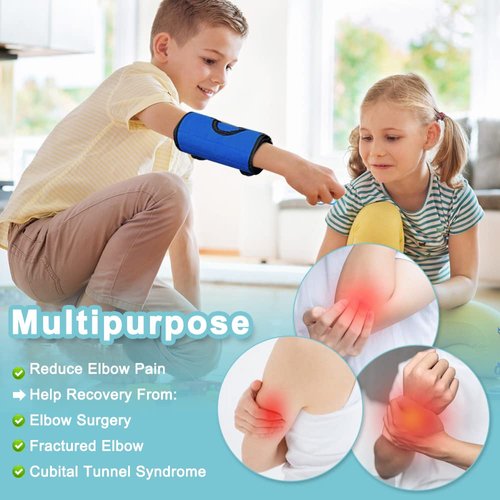 Elbow Splint Immobilizer Child Elbow Brace Arm Support for Ulnar Nerve Entrapment Cubital Tunnel Syndrome Brace for Sleeping Tendonitis Women Pediatric Elbow Support Pain Arm Night Splint Kids (Small)