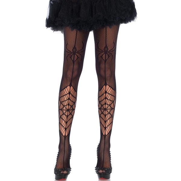 Leg Avenue womens Spiderweb Net Tights Costume Hosiery, Black, One Size US