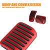 ZBGUN 2 PCS Automotive Accelerator Brake Pedal Combination, Alloy Rubber Strip Anti-Skid Sports Style Pedal, Modified Decorative Accessories, Compatible with 2019-2024 Tesla Model 3 Model Y (Red)