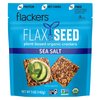 Flackers Organic Sea Salt Flaxseed Crackers, Gluten Free, Non GMO, Vegan, Keto Snack, 9g Fiber, 1g Net Carb, 5 Ounce 1-Pack