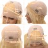 613 Lace Front Wig Human Hair Body Wave 22 Inch Free Part 613 HD Lace Frontal Wig Pre Plucked with Baby Hair Blonde 13x4 Lace Front Wigs Human Hair Wig for Women 10A Brazilian Virgin Hair 150% Density
