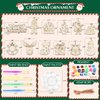 Springflower 36pcs Wooden Christmas Ornaments for Hanging Decorations,12 Styles Unfinished Wood Slices with Holes for Kids,DIY Craft Gift Toys with Paint Set for Girls and Boys Ages 5 6 7 8 9 10 11 12