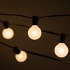 Hometown Evolution, Inc. White Pearl Outdoor Patio Globe String Lights (25 Foot, G40 White Pearl 1.6 Inch Bulbs +1 Free Spare - Black Wire)