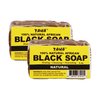 Taha African Black Soap Bar, Organic & 100% Natural, Soothing & Moisturizing, Healthy Cleansing – Great for Blemishes, Acne, Dry Scalp, and More, Natural Scent, 5 Oz (Natural, Pack of 2)