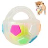 YOOGAO Pet Dog Toy Ball with Handle, Toss and Fetch Play, Interactive Ball for Dogs Playing, Squeaky Floating (Transparent)
