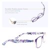 OLOMEE Reading Glasses Women +1.50 Floral Print Square Women's Readers Cheaters Glasses 5 Pack W/Spring Hinge Lightweight Comfortable Fit