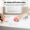 EXCEART Shower Wash Sponge 2Pcs Ice Cream Bath Shower Loofah Sponge Mesh Pouf Shower Ball Exfoliating Shower Sponge Loofa Loufa Puff Scrubber for Men Women Bathroom Body Wash Scrubber