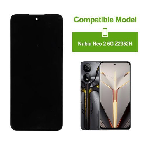 LCD Digital Display Replacement Compatible with ZTE Nubia Neo 2 5G Z2352N (Black Without Frame) LCD Display Touch Screen Digitizer Assembly with Repair Tools